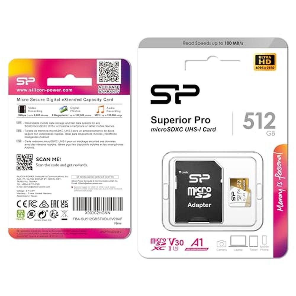 Silicon Power 512GB Micro SD Card – Packaging