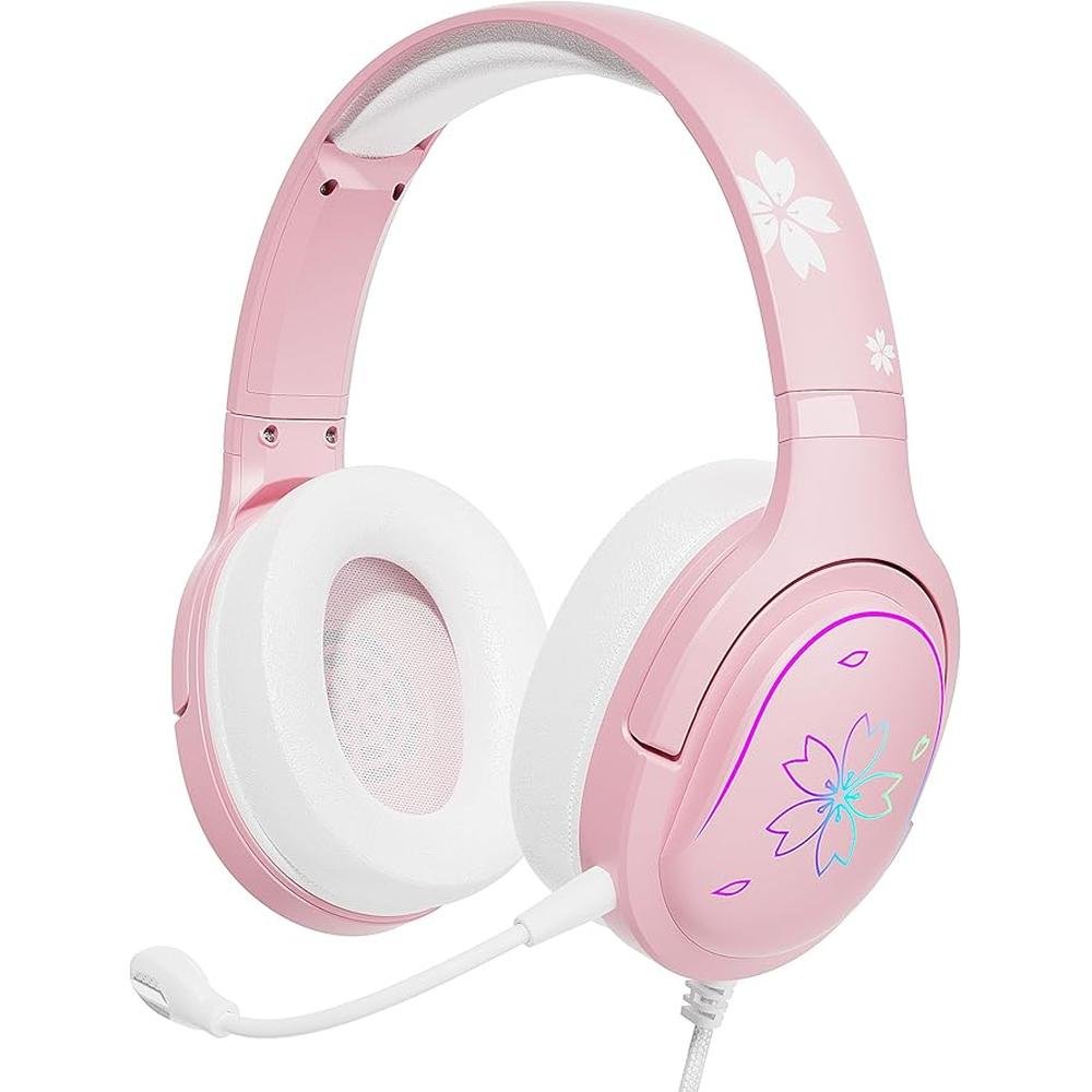 Mytrix Cherry Blossoms Wired Gaming Headset – Front View