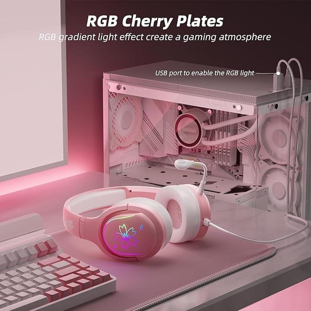 Mytrix Cherry Blossoms Wired Gaming Headset – Side View