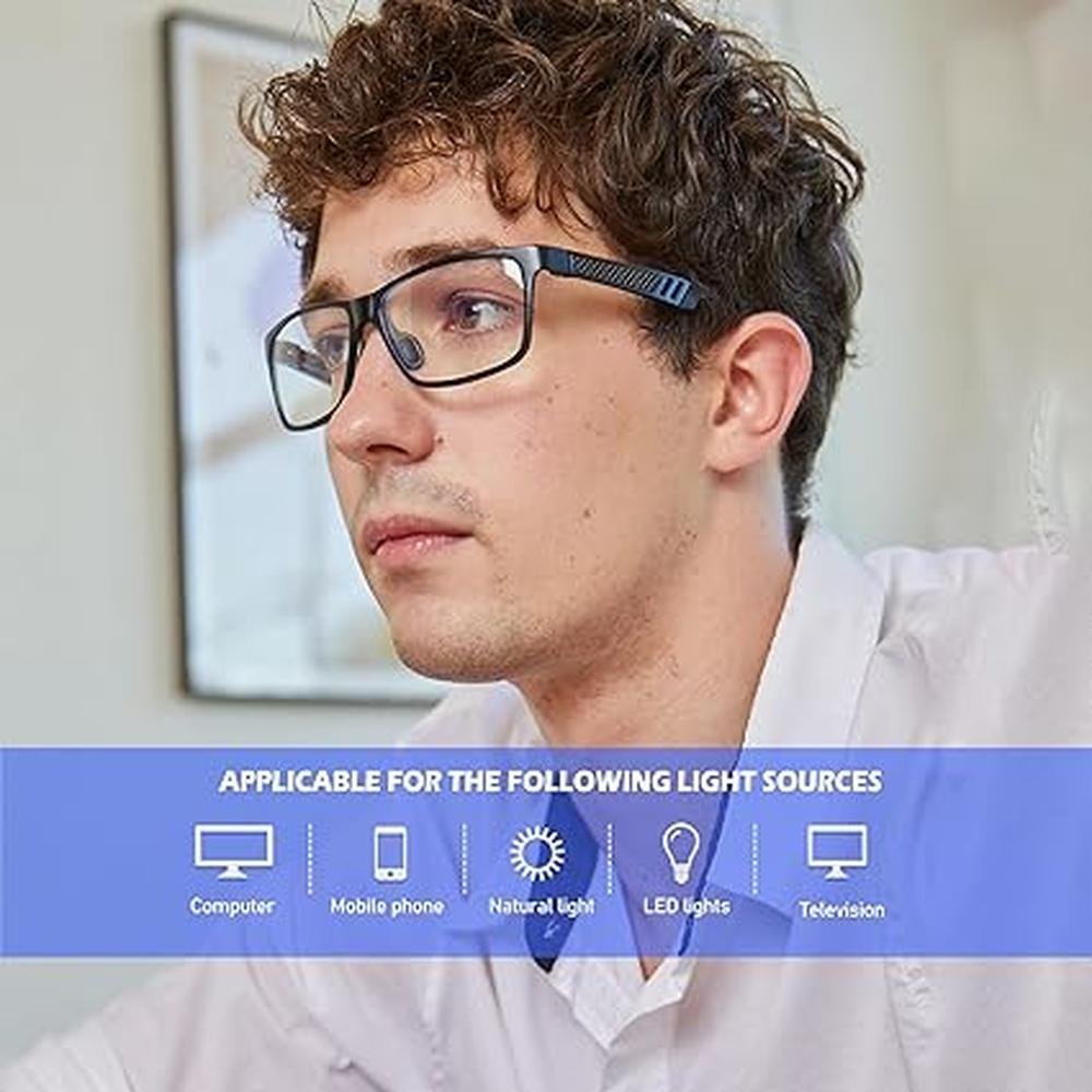 Glasses Anyluv: ANYLUV Blue Light Blocking Glasses Men – Side View