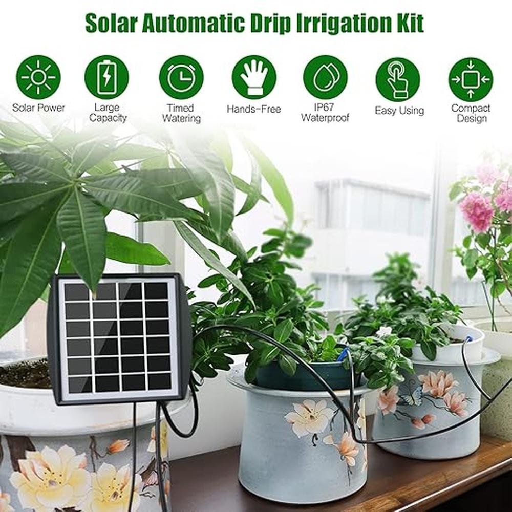Solar Device: JIYANG Solar Automatic Drip Irrigation Kit – In Use