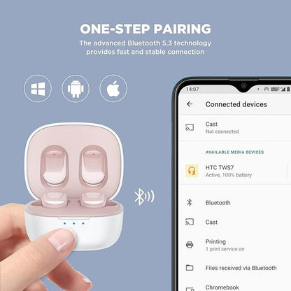 HTC True Wireless Earbuds 7 Bluetooth 5.3 – In Use