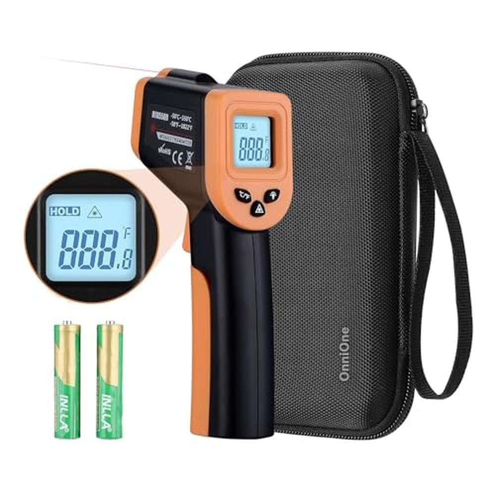 Infrared Thermometer Gun: OnniOne Laser Thermometer Gun for – Front View