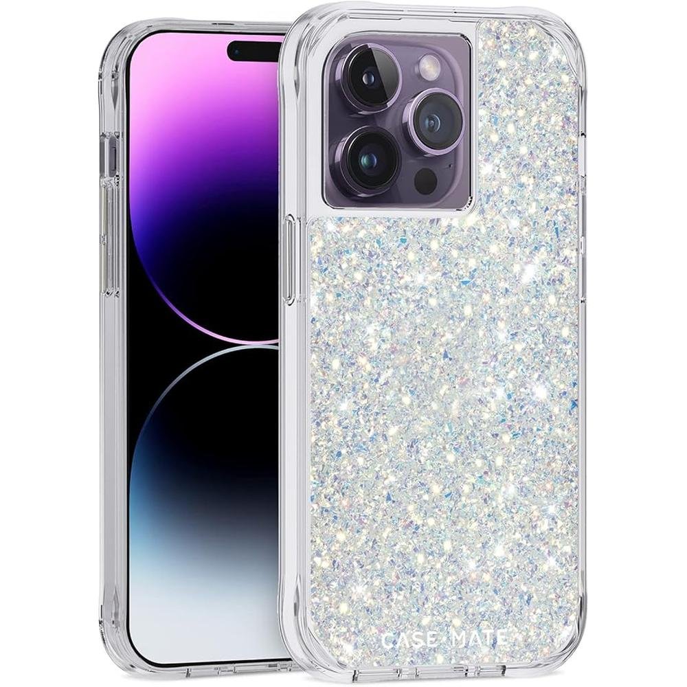 Case-Mate iPhone 14 Pro Case: Twinkle Stardust [10FT Drop – Front View