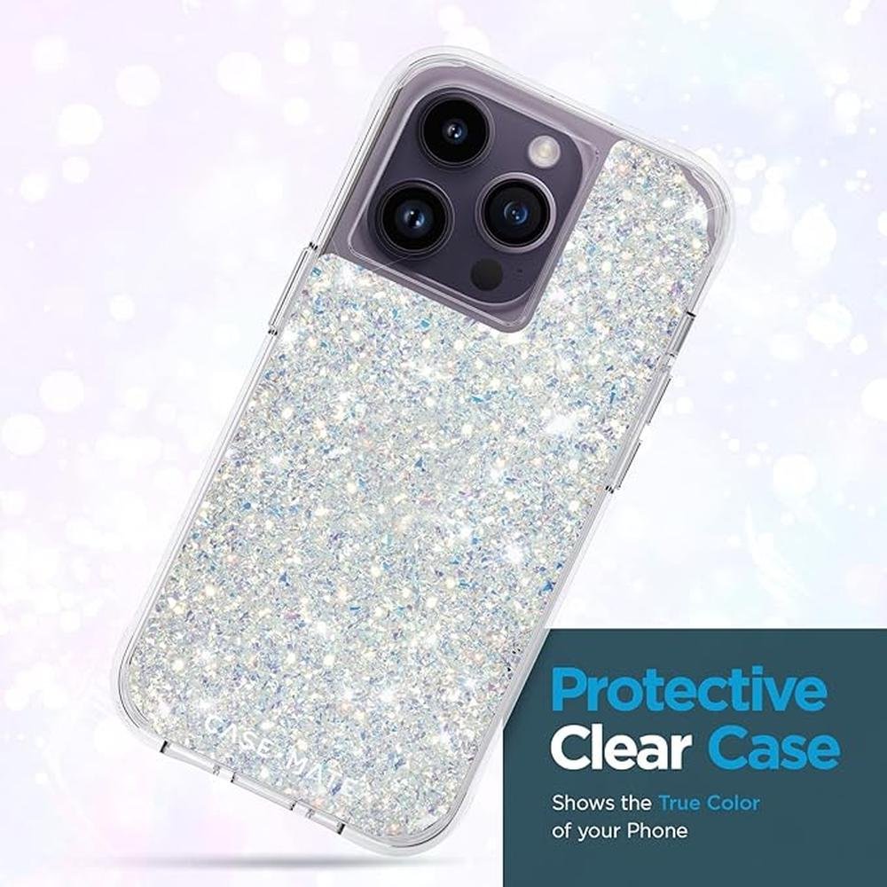 Case-Mate iPhone 14 Pro Case: Twinkle Stardust [10FT Drop – In Use