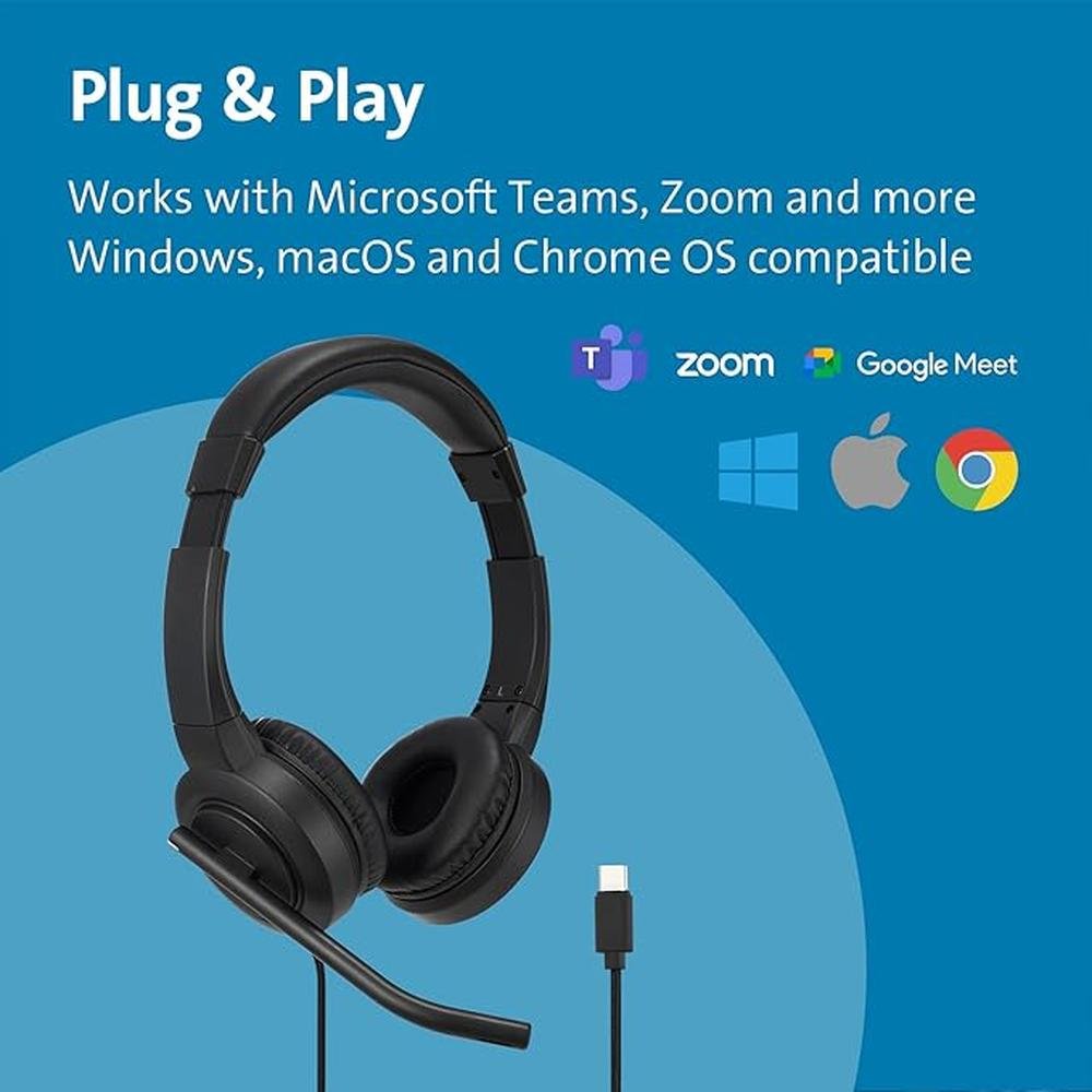 Kensington H1000 USB-C On-Ear Headset – In Use