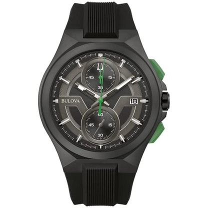 High-End Black Strap Quartz Watch – Front View