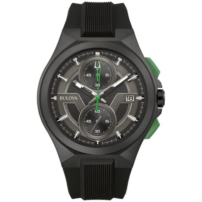 High-End Black Strap Quartz Watch – Front View