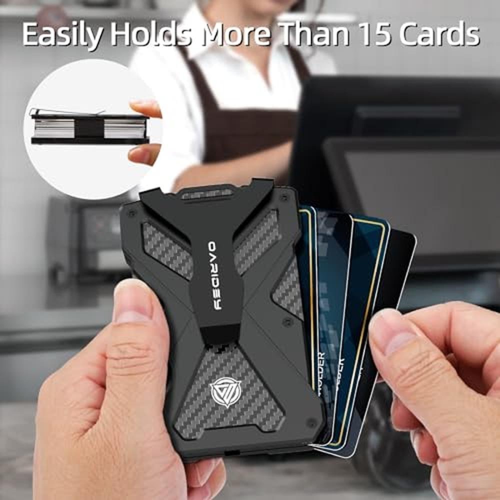 Oaridey Men's Ultra-Thin Aluminum Wallet with RFID Blocking – Packaging