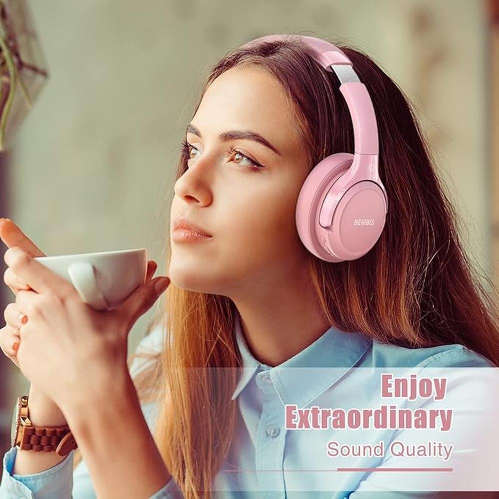 Bluetooth Wireless Headphones Over Ear – Side View