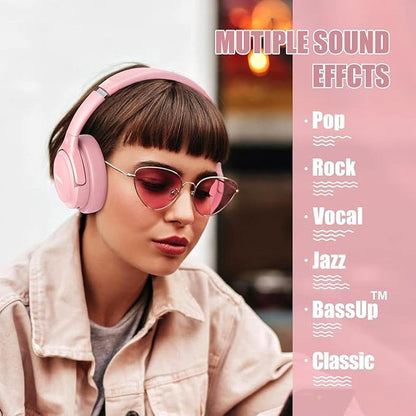 Bluetooth Wireless Headphones Over Ear – In Use