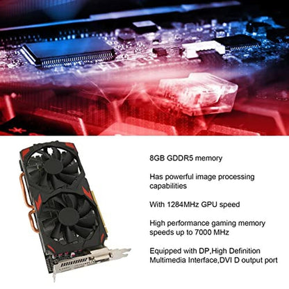 Graphics Card: VBESTLIFE RX 580 8GB GDDR5 256Bit – Side View