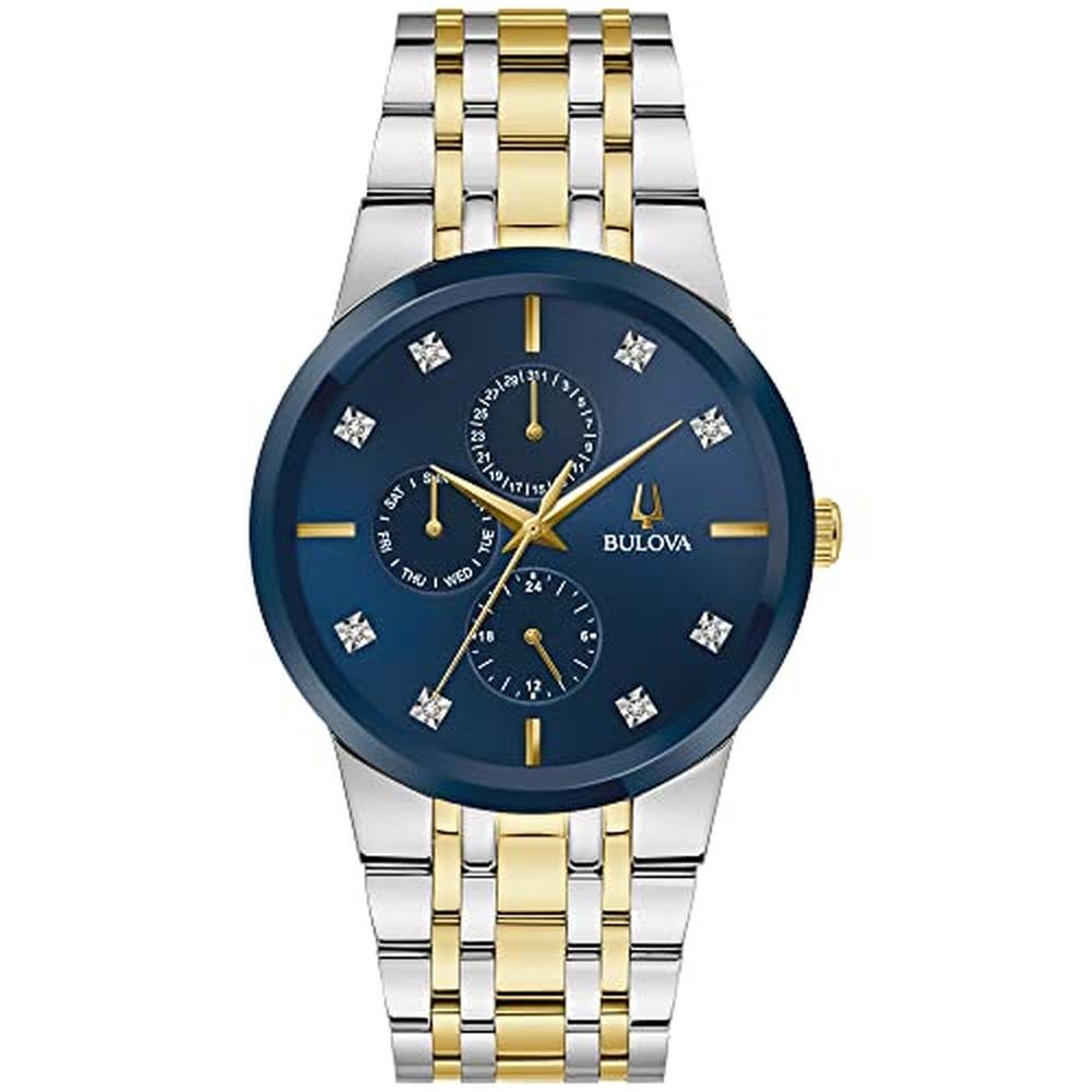 Bulova Men's Modern Two-Tone Stainless Steel Multi-Function – Front View