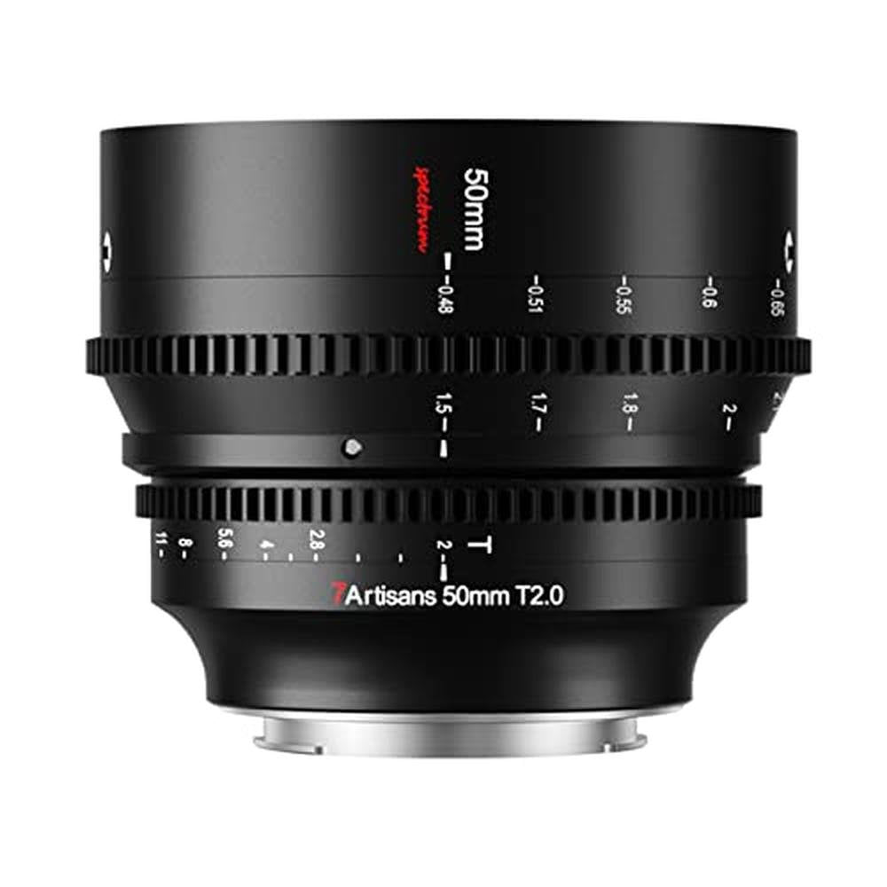 Lens 7artisans 50mm T2.0 Cine Lens for L Mount Full Frame – Front View