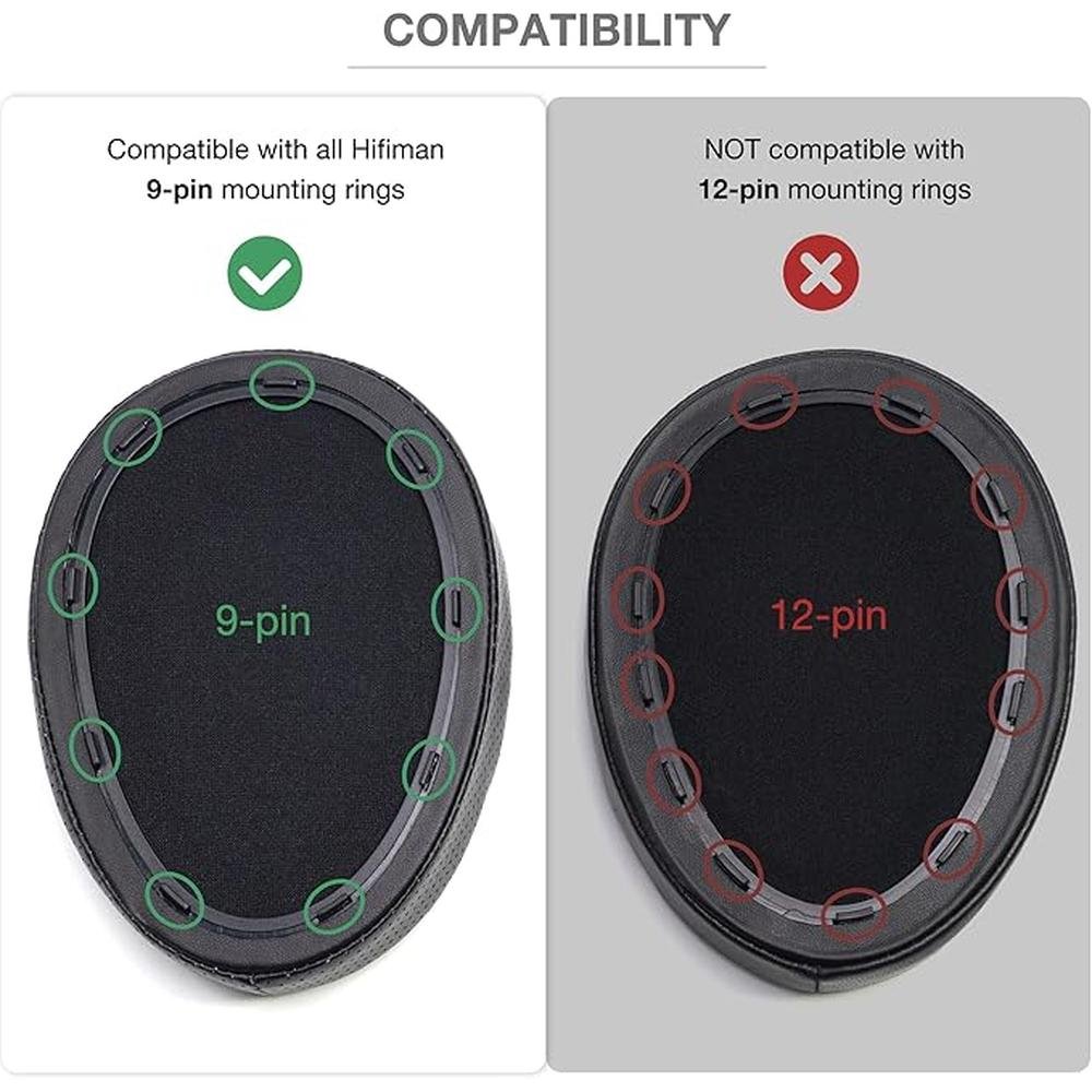 Memory Foam Cushion Ear Pads Compatible with Hifiman Arya – Close-up Detail
