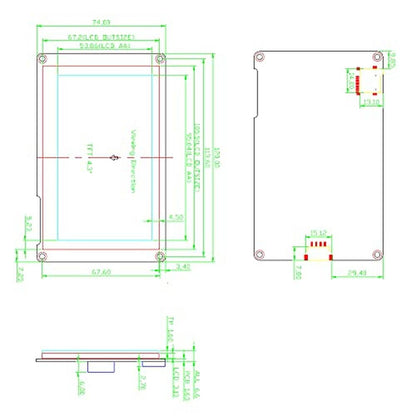 Nextion NX4827P043 011C: 4.3 Inch HMI Display – Close-up Detail