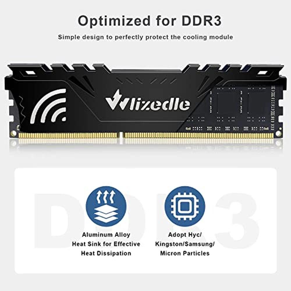 DDR3 RAM: Wlizedle 32GB Kit 4x8GB 1600MHz CL11 – In Use