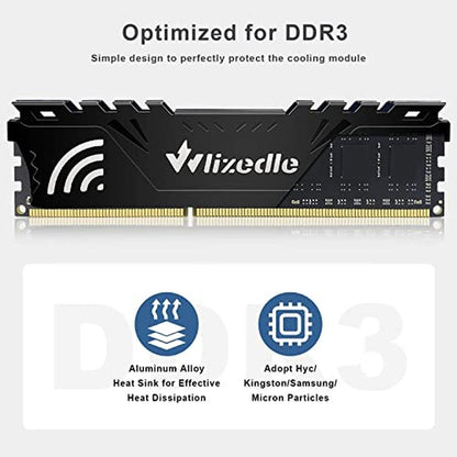 DDR3 RAM: Wlizedle 32GB Kit 4x8GB 1600MHz CL11 – In Use