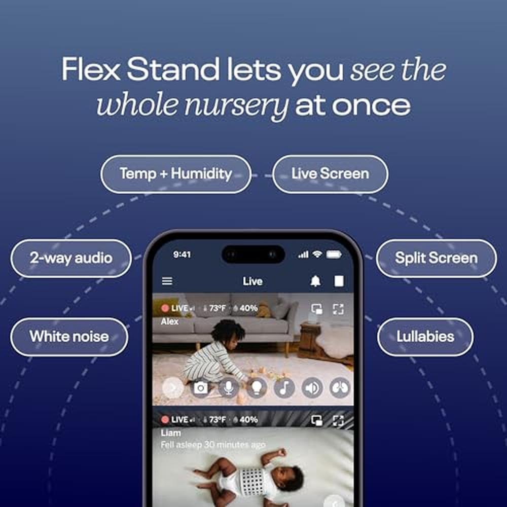 Breathing Motion: Nanit Pro Smart Baby Monitor Flex Stand – In Use
