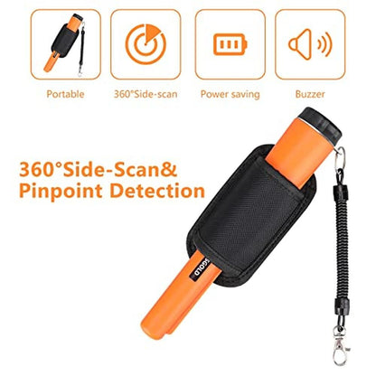 XPSGOLD Metal Detector: Pinpointing Waterproof Pinpointer – Side View