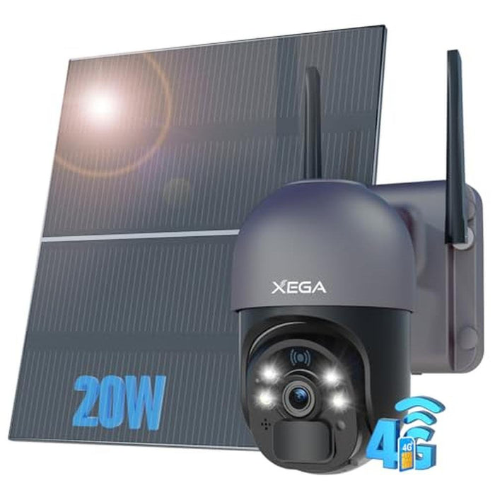 Security Camera: Xega 4G LTE Cellular Security Camera with – Front View