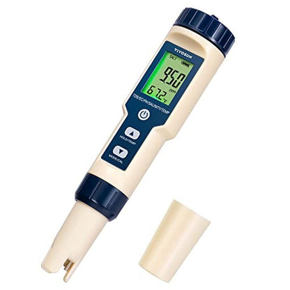 Premium Digital PH Meters: VIVOSUN 5-in-1 PH Meter with – Front View