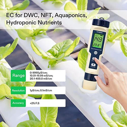 Premium Digital PH Meters: VIVOSUN 5-in-1 PH Meter with – In Use