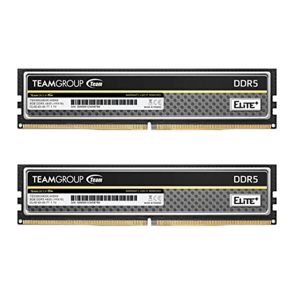 Teamgroup Elite Plus DDR5 16GB 2x8GB 4800MHz – Front View