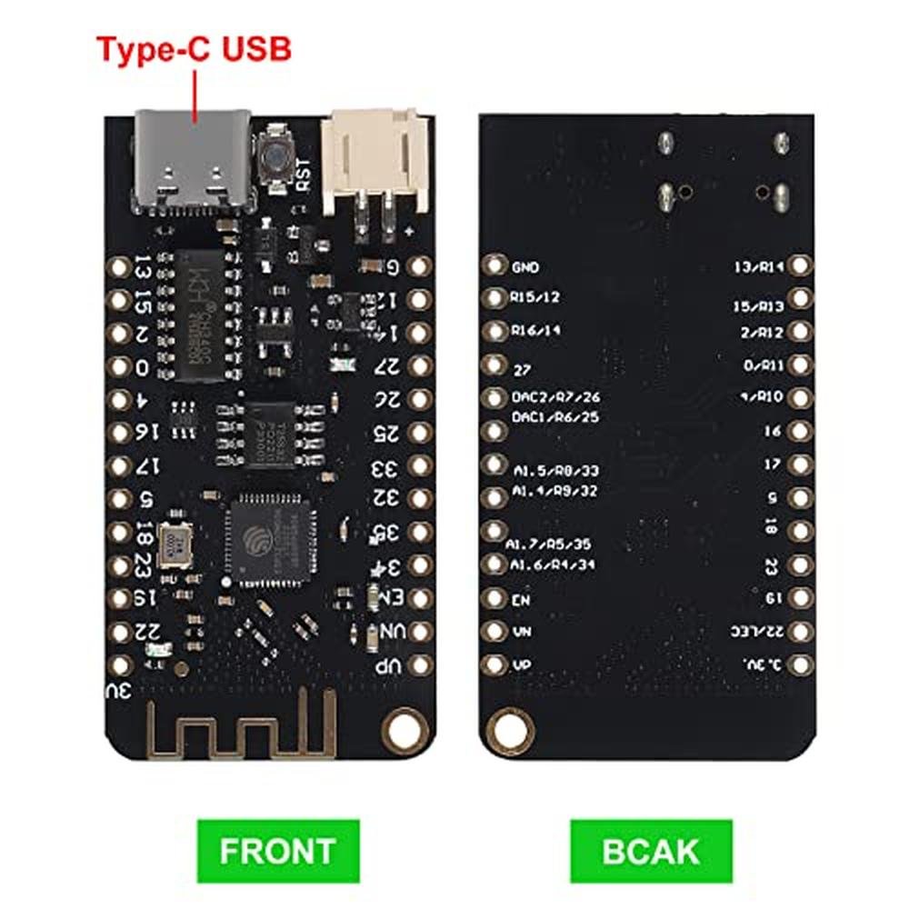 ESP32: AITRIP 5PCS ESP32 Lite V1.0.0 WiFi Bluetooth – Side View