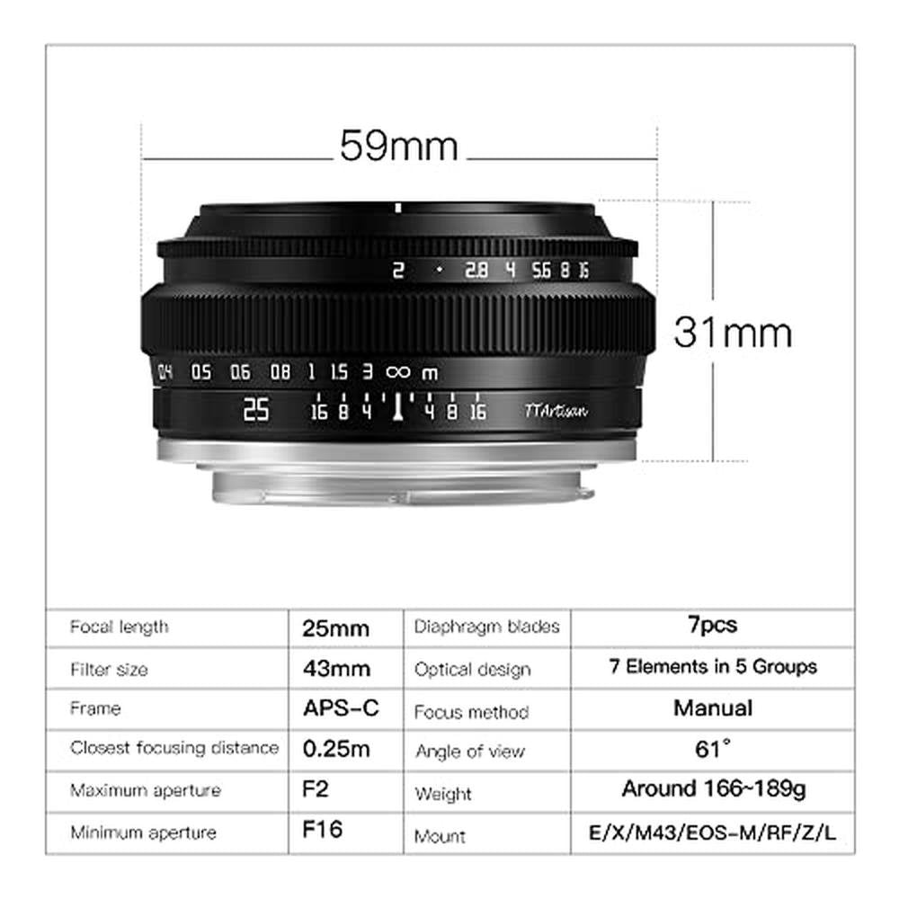 Camera Lens: TTArtisan 25mm F2 Wide-Angle APS-C Manual – In Use