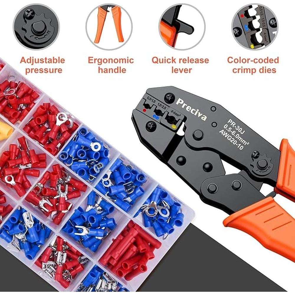 Wire Terminals Crimping Tool Kit – Close-up Detail