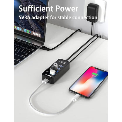 Powered USB 3.0 Hub: USB Extension 4-Port USB Hub Splitter – Packaging