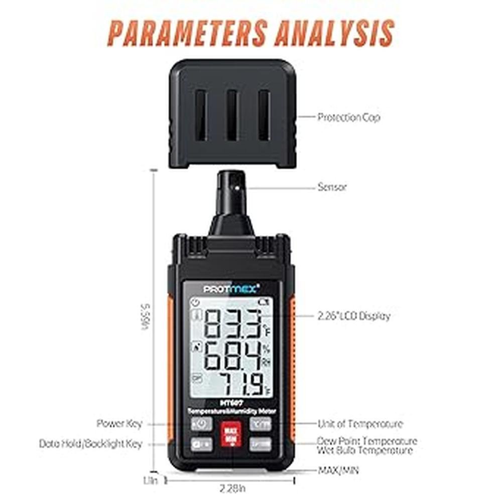 Humidity HT607: Protmex HT607 High-Precision Digital – In Use