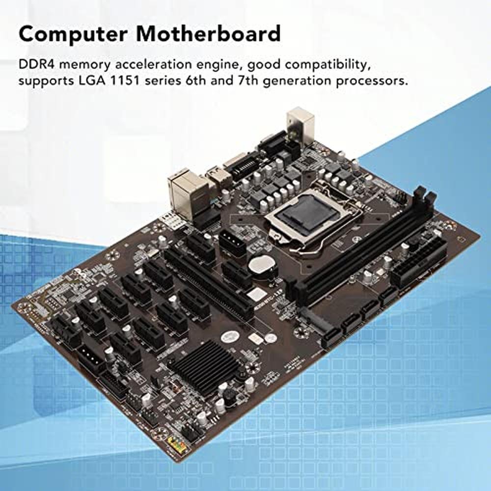 B250 BTC 12P Mining Mainboard – Side View