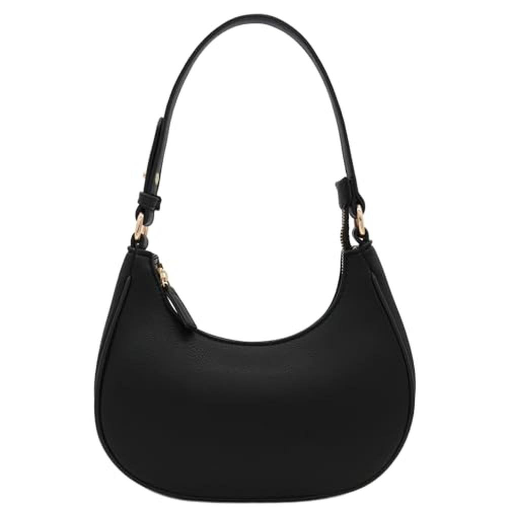 FashionPuzzle Small Crescent Shoulder Bag Underarm Purse – Front View