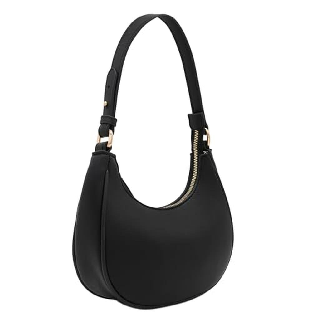 FashionPuzzle Small Crescent Shoulder Bag Underarm Purse – Side View