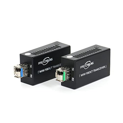 Gigabit Fiber to Ethernet Media Converter Kit – Front View