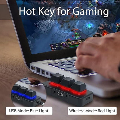 Keypad Gaming: 3-Key Mini Keypad Wireless USB 2-in-1 – In Use