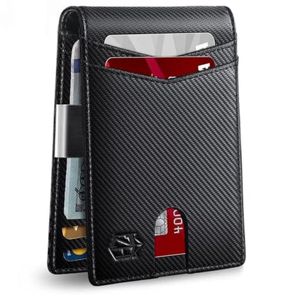 Zitahli Slim Wallet for Men: Premium Leather Bifold with – Front View