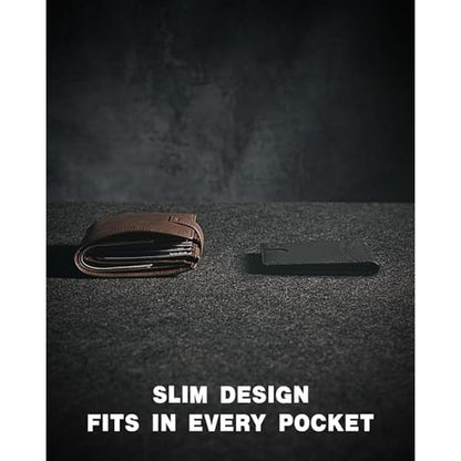 Zitahli Slim Wallet for Men: Premium Leather Bifold with – In Use