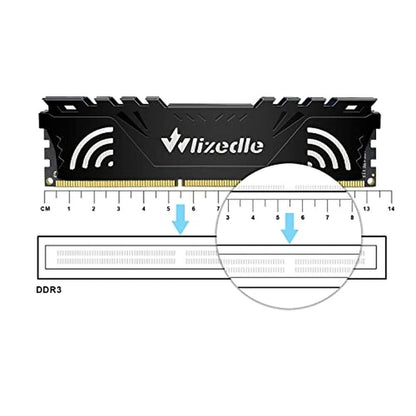 RAM Wlizedle: Wlizedle DDR3 32GB Kit 1333MHz CL9 UDIMM – Side View