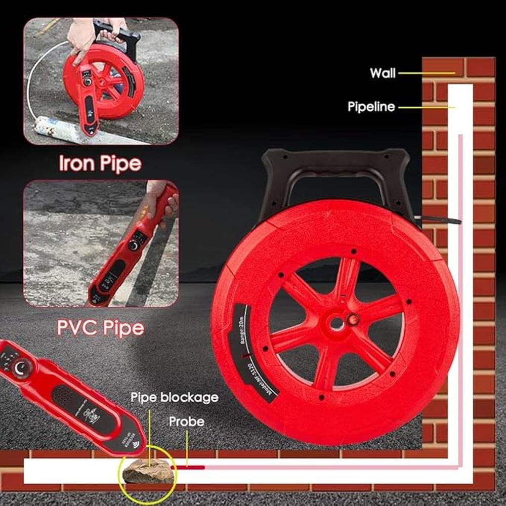 Pipe Blockage Detector: NOYAFA Underground Diagnostic Tool – Side View