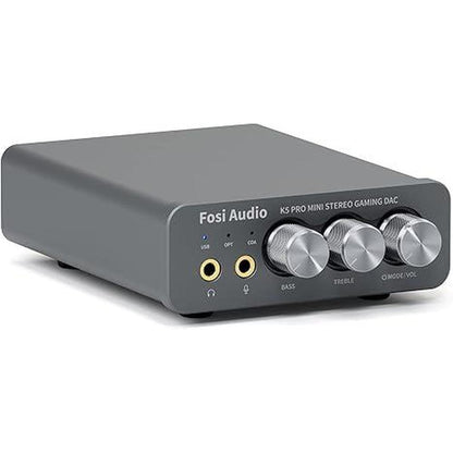 Audio Fosi K5 Pro: Fosi Audio K5 Pro Gaming DAC Headphone – Front View