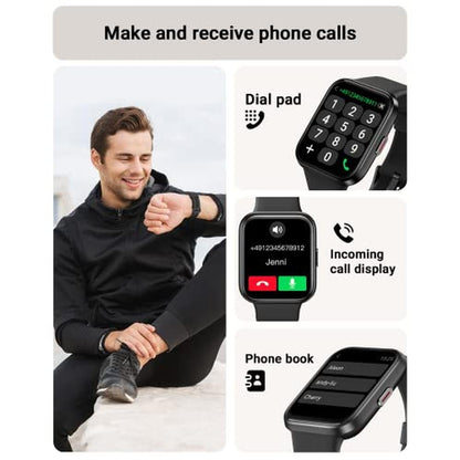 Smart Watch for Men: Tensky 208BT 1.8'' Touch Screen – Side View