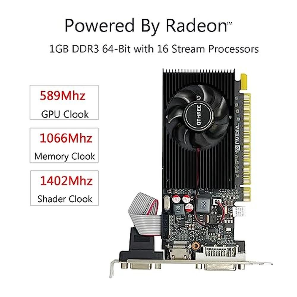 Qthree 210: QTHREE GT 210 Graphic Card 1024MB DDR3 64bits – Side View