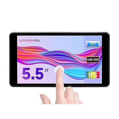 Waveshare Zero: Premium 5.5 Inch 2K Capacitive Touch LCD – Front View