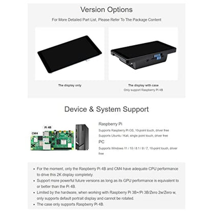 Waveshare Zero: Premium 5.5 Inch 2K Capacitive Touch LCD – Close-up Detail