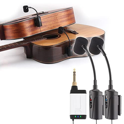Guitar Microphone: MAMKOES Double Microphone Q2/AT-5G – Front View