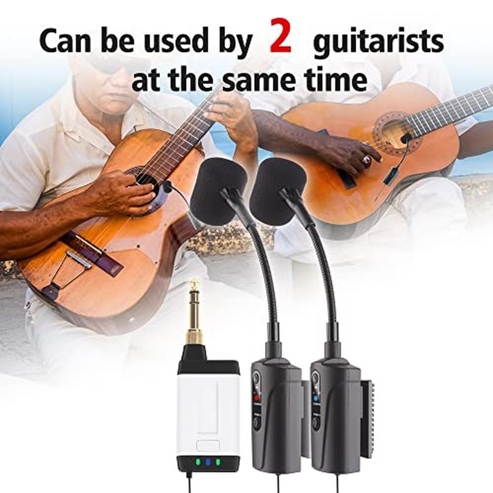 Guitar Microphone: MAMKOES Double Microphone Q2/AT-5G – Side View