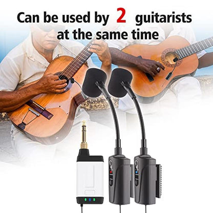 Guitar Microphone: MAMKOES Double Microphone Q2/AT-5G – Side View